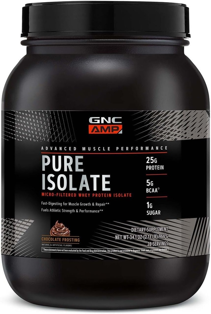 GNC AMP Pure Isolate Whey Protein - Fromage au chocolat (28 portions)