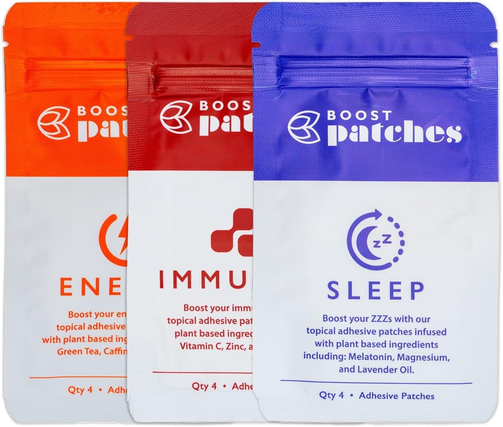 Patchs énergétiques - Patch de bien-être avec énergie, b12, caféine et autres ingrédients naturels pour Focus, Etre Réveillez-vous, Patchs thématiques