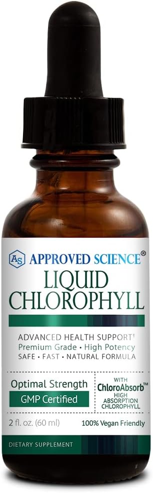 Sciences approuvées Chlorophylle liquide - 2 fl. Oz. - 60 mg ChloroAbsorb - Extrait de feuille de mûrier - Energiser le corps - Soutien digestif et immunitaire - Déodorant naturel et detox - Vegan - Fabriqué aux États-Unis