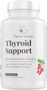 Support Thyroïde - Formule avancée avec l'iode, soutient le métabolisme et l'énergie, soutient Thyroïde en santé. Supplément thyroïde non OGM - 60 gélules