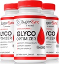NutraRize (3 Pack) Sugar Sync Glyco Optimizer Capsules, Official SugarSync Glyco Optimiser, Sugar Sync Joint Optimizer, Sugar Sync Gluco Cleanse Detox Formula, SugarSync Glycol Reviews (180 Capsules)