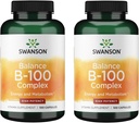 Swanson Vitamine B-100 - Supplément de vitamine favorisant l'énergie et le métabolisme - Formule de haute puissance appuyant la santé cardiaque, la santé cérébrale et la fonction nerveuse - (100 capsules) (2 pack)