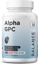 Alpha GPC Choline Supplement 600mg, 120 Veg Capsules - Advanced Memory Formula, Nootropic Brain Support (120 Count (Pack of 1))