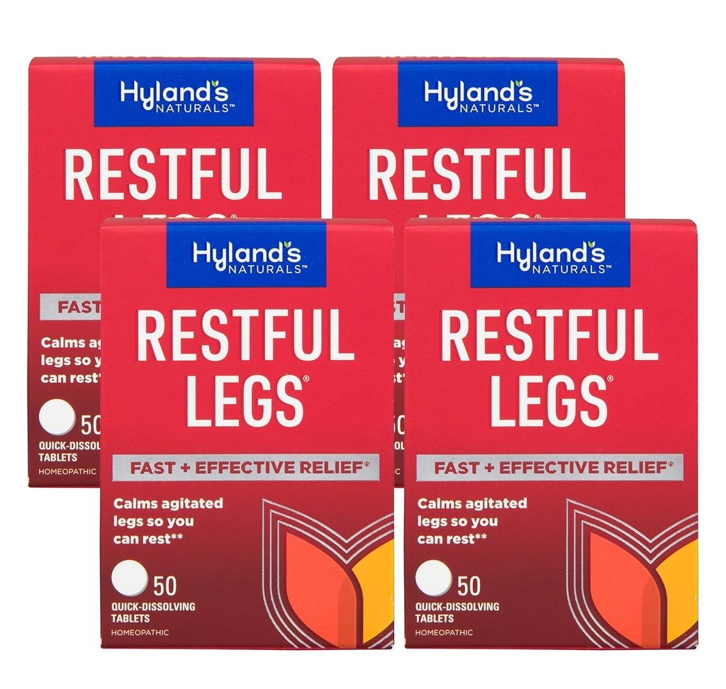 Comprimés de jambes reposées de Hyland 50 ea (paquet de 4)