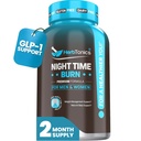 Herbtonics Night Time Burn & Sleep Complex soutient le métabolisme nocturne, le stress et le sommeil profond. Comprend Melatonine, Valérien et Thé Vert – Vegan Bedtime Weight Management (60 capsules)
