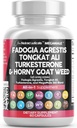 Nutraceutiques propres Fadogia Agrestis Tongkat Ali Turkestérone supplément avec herbe de chèvre Horny, Saw Palmetto, Maca Root, Ginseng sibérien, Tribulus Terrestris, Fenugreek, Wild Yam - 60 Comte