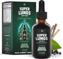 SuperBonsai Super Lungs Mullein gouttes – Herbal Lung Soutien Teinture avec Mullein Extrait de feuille Elderberry Reishi Marshmallow Racine – Soutient la respiration claire et le bien-être – 2 oz