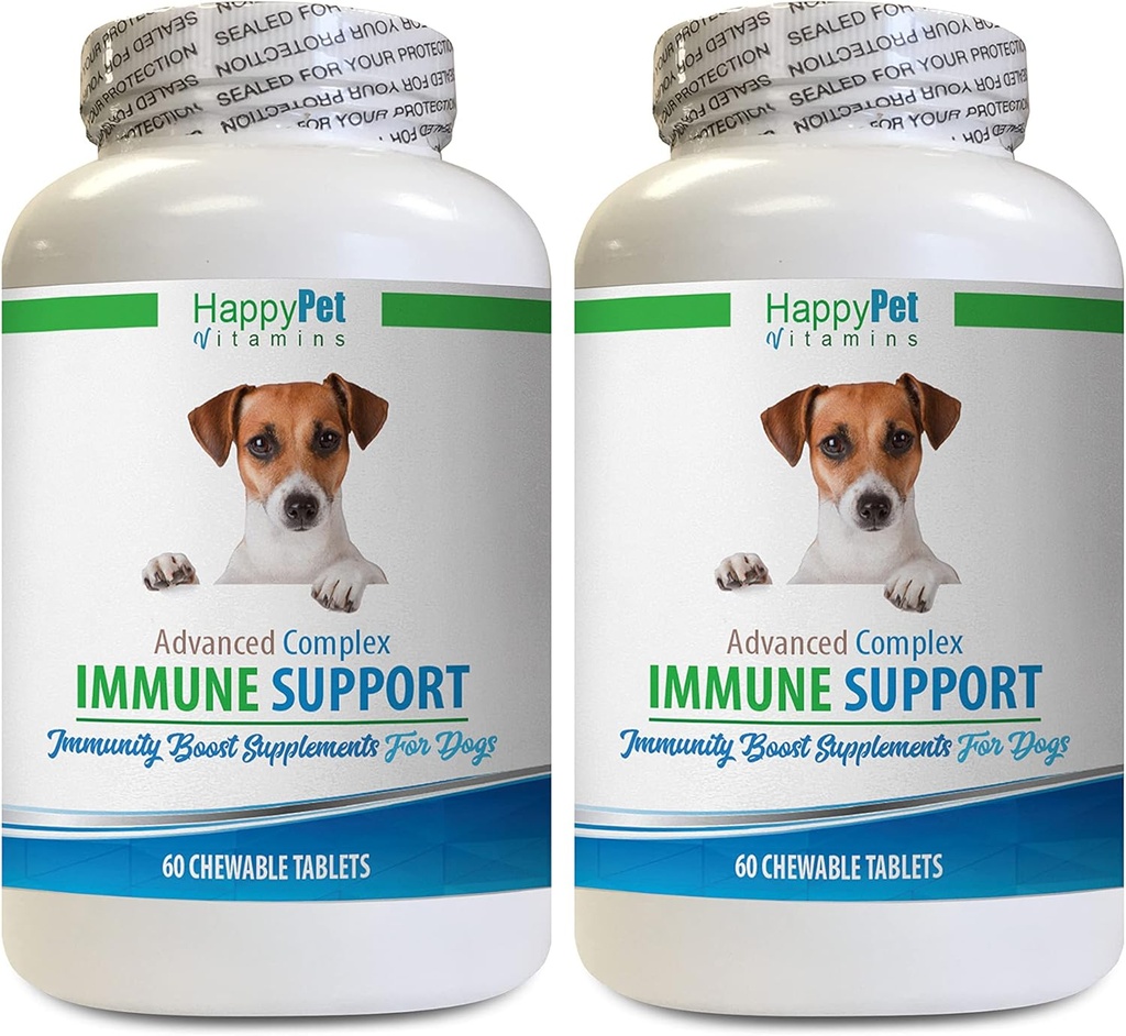 Allergy Immune Bites pour chiens Flavor d'agneau - Soutien du système immunitaire des chiens - Santé du foie et du rein - puissant ANTIOXIDANTS - Formule naturelle - Capsules de queue de dinde Chien - 2 bouteilles (120 traités)