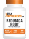 BulkSupplements.com Capsules de Maca Rouge - Supplément de Maca, Red Maca 5000mg, Red Maca Root - Vegan & Gluten Free, 7 Capsules par portion, 420 Compte (paquet de 1)