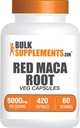 BulkSupplements.com Capsules de Maca Rouge - Supplément de Maca, Red Maca 5000mg, Red Maca Root - Vegan & Gluten Free, 7 Capsules par portion, 420 Compte (paquet de 1)