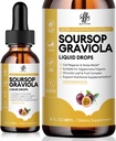 iMATCHME Premium Sourop Graviola pour la digestion, soutenir la peau et le sommeil sains, Extrait de Sourop goutte liquide de la feuille de Graviola et fruits, sans sucre/café/gluten, goût de fruits de passion, 2 Fl Oz