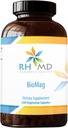RHMD BioMag - Supplément de magnésium chélaté de 360mg - Mag hautement biodisponible pour soutenir l'énergie, la santé osseuse + la récupération musculaire - (240 Capsules végétariennes)