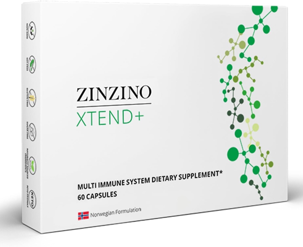 Xtend + - Supplément Multi Immune - Vitamines essentielles, Minéraux et Vitamine C pour le soutien, l'énergie et le focus des immunes - 60 capsules