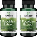 Extrait de Fucoidan à concentration maximale de Swanson - Supplément à base de plantes favorisant la fonction du système immunitaire - Formule naturelle appuyant la santé générale - (60 capsules de Veggie, 500 mg chacune) (2 boîtes)