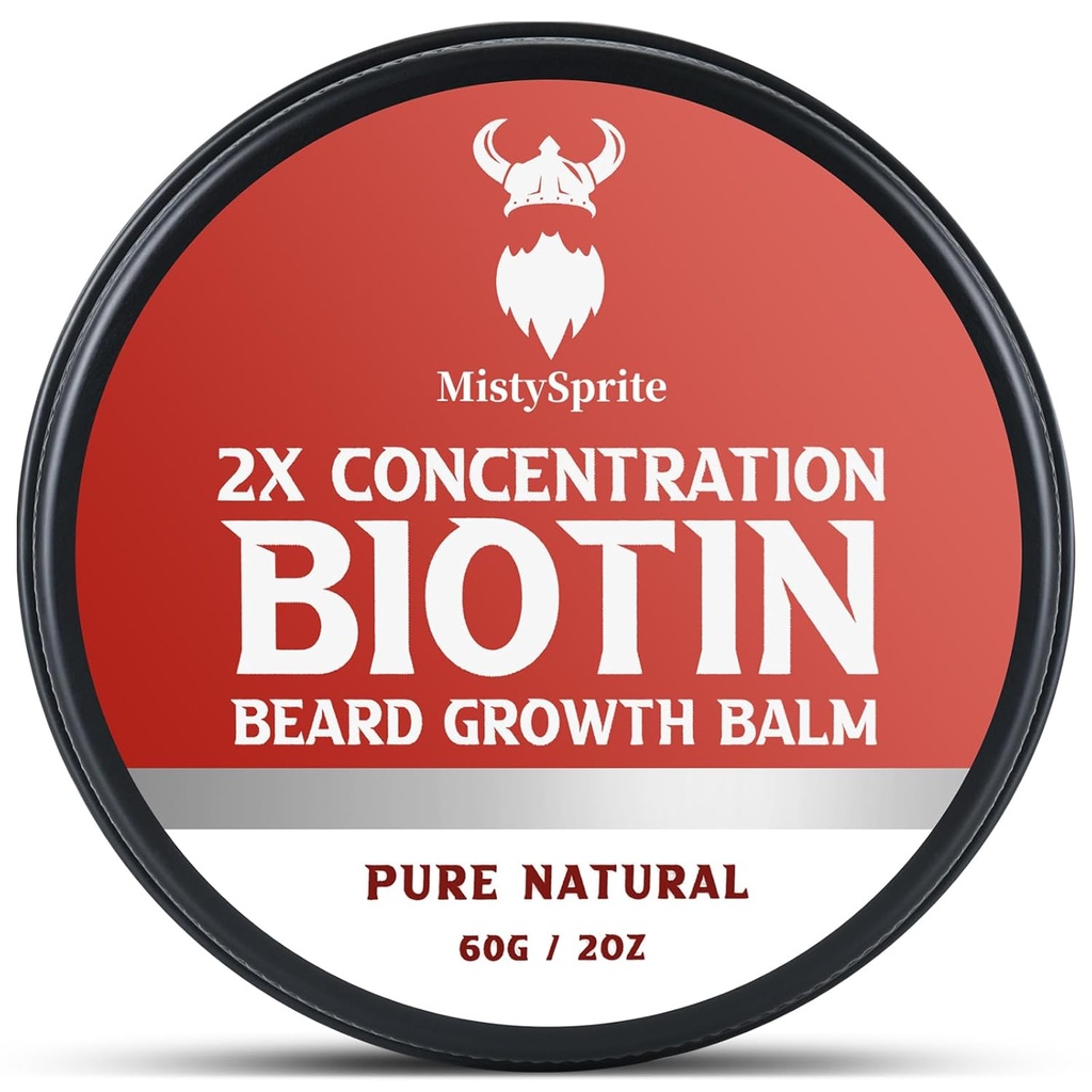 Baume de barbe pour homme et conditionnement de cire de barbe - Fabriqué avec l'huile de ricin ingrédients naturels et biologiques - Hydrates et épaississement des cheveux faciaux- 2 Ounce Tin (Vanilla)