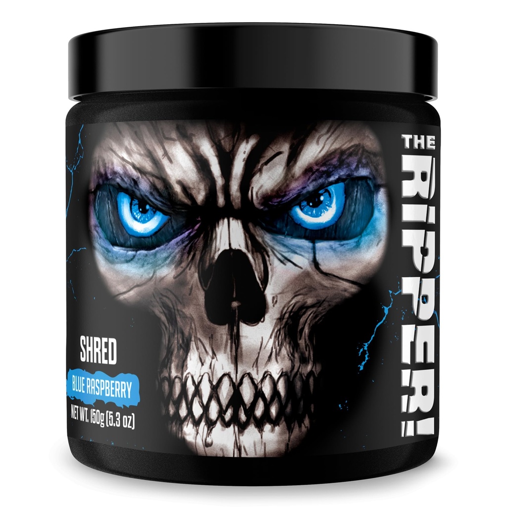 JNX SPORTS L'Éventreur ! Poudre pré-entraînement Fat Burner pour hommes et femmes Thermogénique Fat Burning & Appetite Suppressant, Boost Energy & Endurance Blue Raspberry, 30 portions
