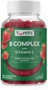B Gommies complexes avec vitamine C – Grande dégustation 1 jour de soutien énergétique et système nerveux pour les adultes – Gommies complexes de vitamine B non-OGM végan, casher avec B12, B6, Niacine et acide folique – 70 Compte