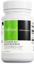 Davinci Labs Vitamine K2 & Resveratrol - Santé osseuse et cardiovasculaire Supplément avec support antioxydant* - Végétarien, sans gluten et sans soja - 60 capsules