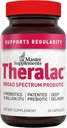Master Supplements Theralac - 30 Capsules - Multi-Strain Probiotic for Optimal Gut Health + Gas & Bloating Relief - Gluten Free - 30 Servings