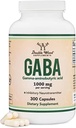 Supplément GABA (300 capsules, 1 000 mg par portion) favorise le repos, la relaxation et le maintien du sommeil (Vegan Safe, sans gluten, non-OGM)(Acide gamma aminobutyrique) par le double bois