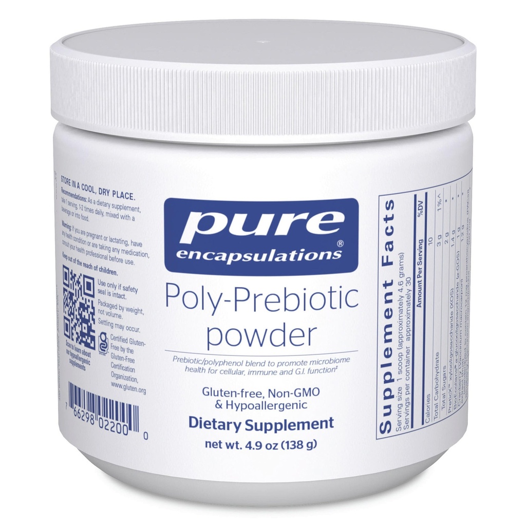 Encapsulations pures Poudre poly-prébiotiques : Objectifs Akkermansia Muciniphila pour soutenir la fonction de barrière de l'IG : 4.9 Onces