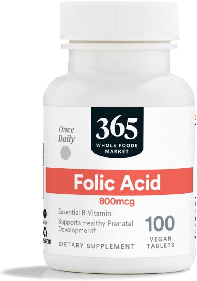 365 par marché des aliments entiers, acide folique 800 MCG, 100 CT