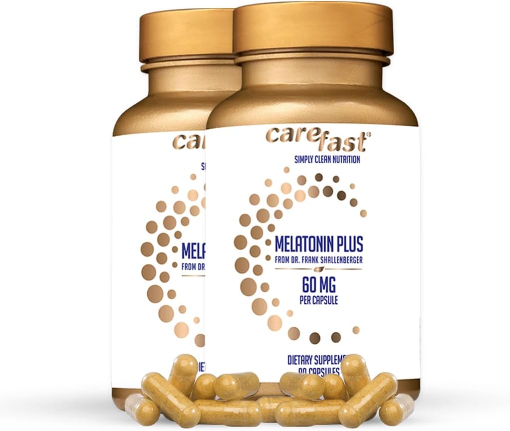 Melatonin Plus - High-Dose 60mg Melatonin with Zinc & Magnesium for Better Absorption - for Holistic Wellness - 180 Veggie Capsules