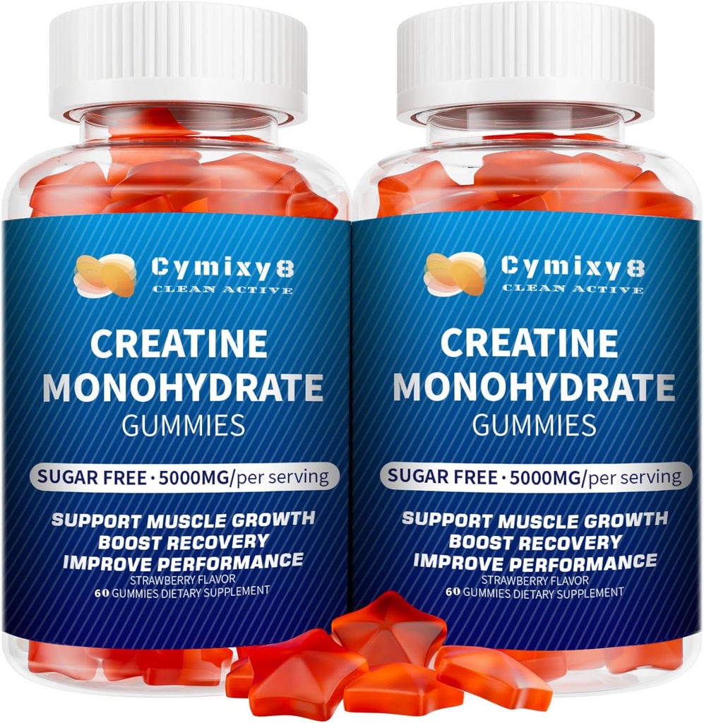 Gommies monohydratées en créatine pour hommes et femmes 120Count