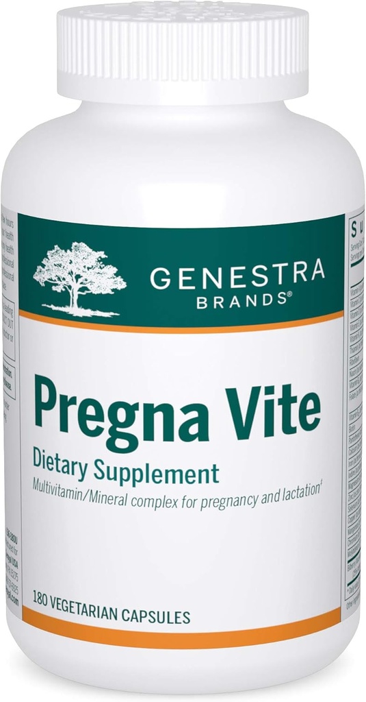 Genestra Brands Pregna Vite® soutient une grossesse en santé avec l'acide folique, la vitamine D et l'acier 180 capsules