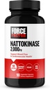 FACTEURS DE FORCE Nattokinase 2000 FU, Supplément Nattokinase pour la santé cardiaque et la pression artérielle, pilules de circulation sanguine, non OGM, végétalien, sans gélatine, 90 capsules végétales