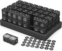 ZIKEE 30 jours Pill Organizer mensuel, portable un mois Pill Box cas avec 32 deux fois par jour AM PM Compartiments pour les vitamines, huile de poisson, suppléments et médicaments (noir