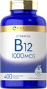 Carlyle Vitamin B12 1000 mcg | 400 Tablets | Vegetarian, Non-GMO, Gluten Free Supplement