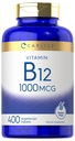 Carlyle Vitamine B12 1000 mcg (400 comprimés) Végétarien, Non-OGM, Supplément sans gluten