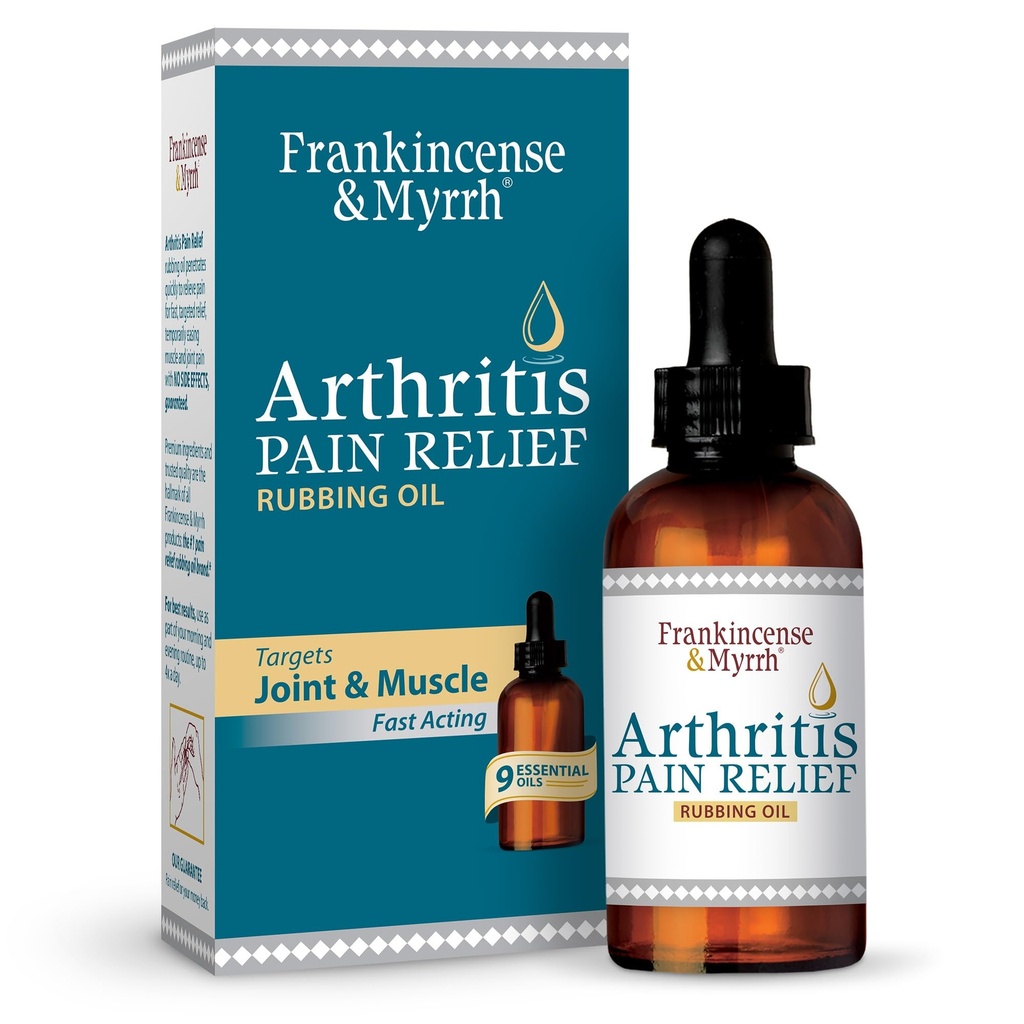 Frankincense et Myrrh Arthritis Pain Relief Huile de frottement – Arthritis Pain Relief with Frankincense Essential Oil for Sciatica, Lower Back, Neck, Hands, Knees, Joints and Epaules, 2 fl.oz. - 1 Pack