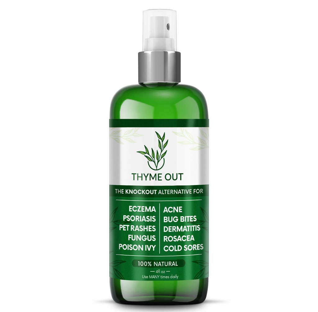 Traitement de l'eczéma naturel - Traitement du psoriasis - une solution tout-en-un pour l'acné, la dermatite, la rosacée, les plaies froides, les morses, le poison Ivy - Vaporisateur anti-démangeaison pour le soulagement de la peau Itchy 4oz