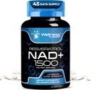 WELLNESS LABSRX Supplément NAD, 1500mg - USA Made Liposomale NAD+ Supplément avec Resveratrol, NAD Plus Boosting - Soutien à la santé cellulaire, à l'endurance et au vieillissement en santé - Capsules Ultra Strength