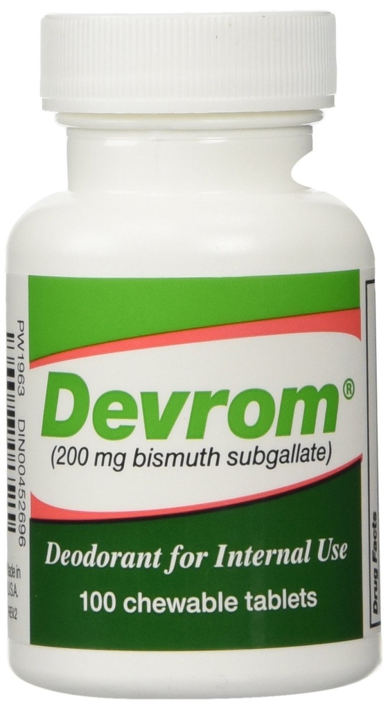 DEVROM Comprimés (déoderant interne)200MG 100 comprimés à mâcher