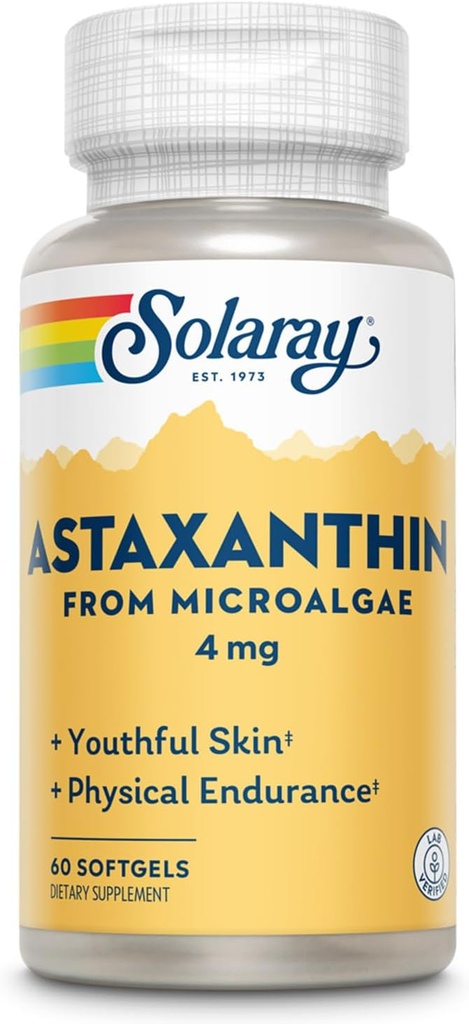 SOLARAY Astaxanthine 4 mg d'antioxydants