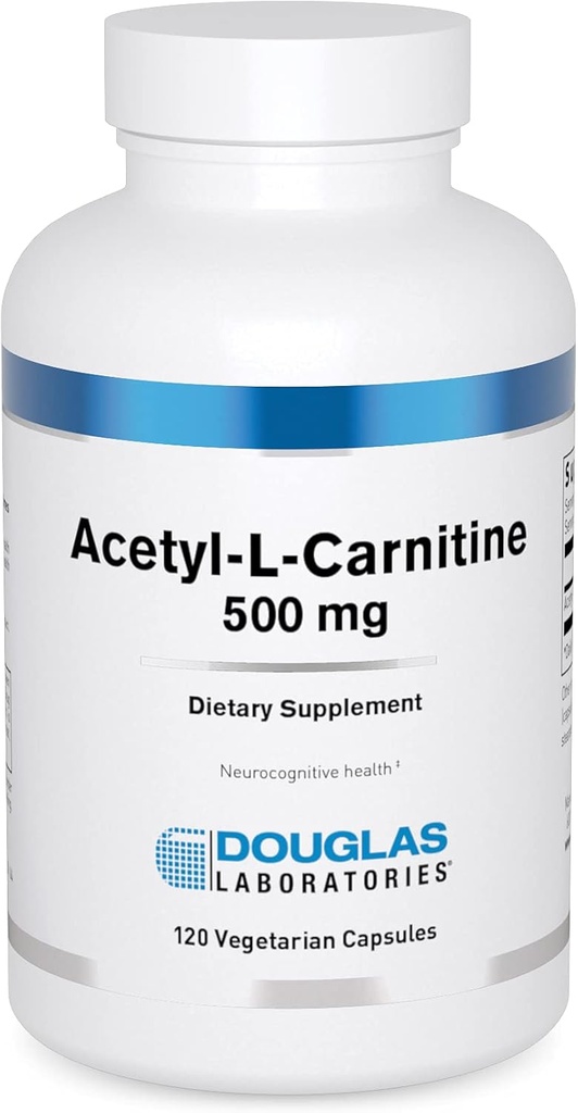 Laboratoires Douglas L'acétyle L-Carnitine 500 mg soutient la fonction cérébrale et nerveuse pendant le processus normal de vieillissement*