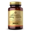Solgar Vitamine E 670 mg (1000 UI), 180 Softgels - Antioxydant naturel, peau et système immunitaire - Vitamine E d'origine naturelle - Sans gluten, sans lait - 180 portions