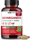 Complexe Ashwagandha avec L-Theanine, Turmeric, Rhodiola & St. John , Wort – Mélange à base de plantes pour le bien-être quotidien – 240 capsules