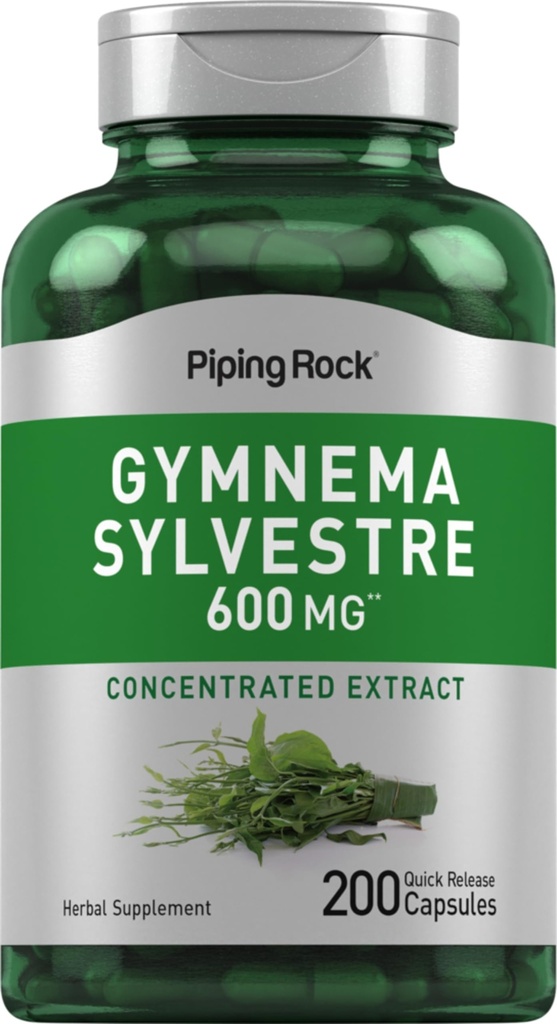 Pipeping Rock Gymnema Sylvestre Suppléments 600 mg 200 Capsules
