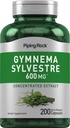 Pipeping Rock Gymnema Sylvestre Suppléments 600 mg 200 Capsules