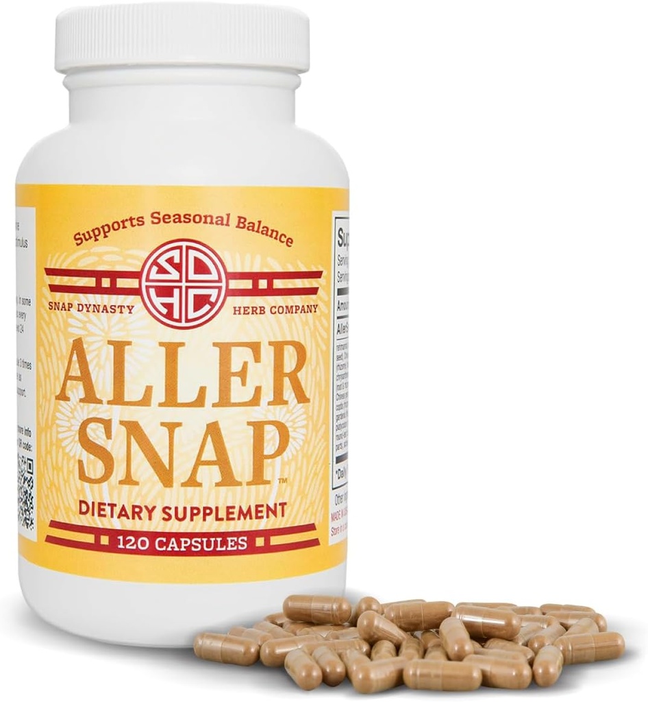Snap Dynasty Aller Snap - Capsules 120ct, Pack de 1 - Soutien saisonnier basé sur la plante pour une réponse histamine saine, Supplément de soutien histamine, Pas de contre-indications