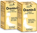 Oramine G (30 Softgels) de Pacific Nature avec Ginseng coréen, Aloe Vera, Complexe vitamine B et Zinc pour l'énergie, l'immunité et le soutien nutritionnel - Pack de 2