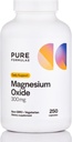 PureFormulas Magnesium Oxide 300 mg – Healthy Heart, Relaxation, Immune Support, Non-GMO Vegetarian Capsules – 250 Count