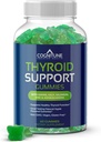 Thyroid Support Gummies for Women & Men – Non-GMO, Vegan, Gluten-Free, with Iodine, Kelp, Ashwagandha, Zinc, Selenium and More – Natural Apple Flavor Thyroid Gummies Supplement for Hypothryoidism