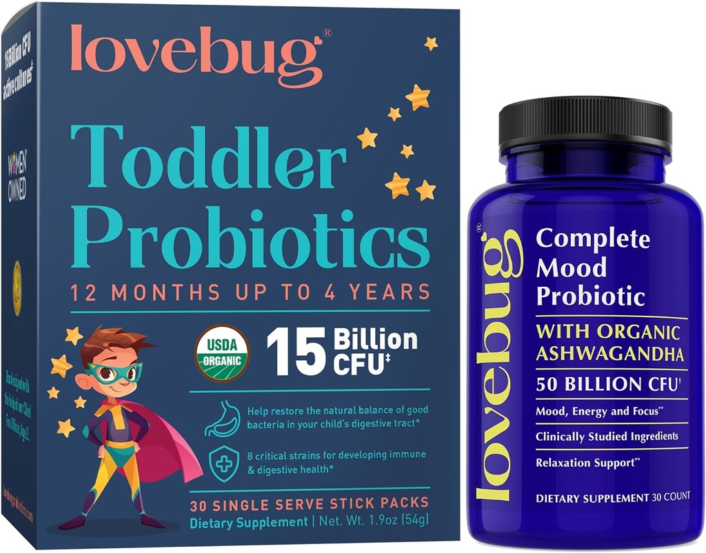 LOVEBUG Calme maman et tout-petit Probiotique Bundle