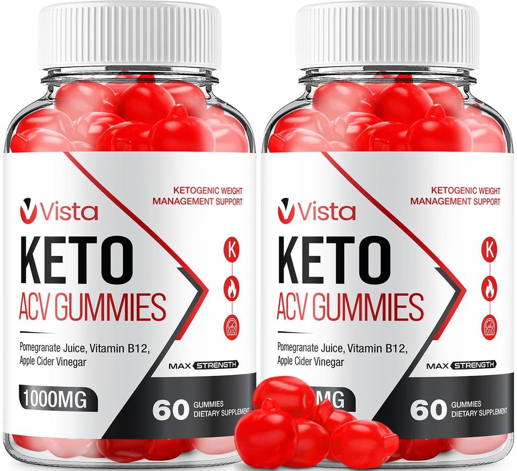 (2 Pack) Vista Keto ACV Gummies - Advanced Formula Vista Keto Plus ACV Gummies Apple Cider Vinegar Vista ACV Dietary Supplément Hommes Femmes (120 Gummies)