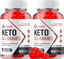 (2 Pack) Vista Keto ACV Gummies - Advanced Formula Vista Keto Plus ACV Gummies Apple Cider Vinegar Vista ACV Dietary Supplément Hommes Femmes (120 Gummies)